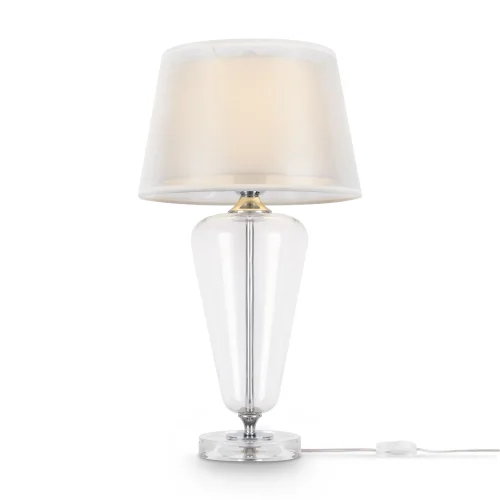 Настольная лампа Verre Z005TL-01CH Maytoni прозрачная 1 лампа, основание хром металл стекло в стиле современный 