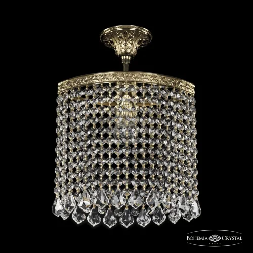 Светильник потолочный 19203/25IV G Leafs Bohemia Ivele Crystal прозрачный 1 лампа, основание золотое в стиле классический leafs