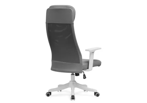 Компьютерное кресло Salta gray / white 15397 Woodville, серый/ткань, ножки/пластик/белый, размеры - *1200***650* фото 5