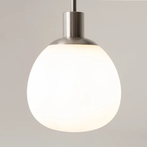 Светильник подвесной Erich MOD221-PL-01-N Maytoni белый на 1 лампу, основание никель в стиле современный шар фото 4