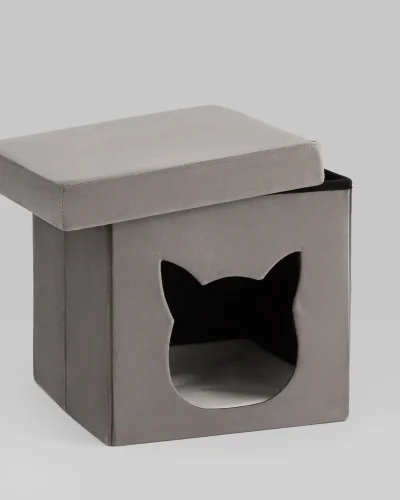 Пуф складной с ящиком Store Pet, антрацитовый УТ000038969 Stool Group на 1 , основание в стиле современный фото 4