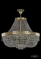 Люстра потолочная хрустальная 19273/H1/60IV G Bohemia Ivele Crystal прозрачная на 8 ламп, основание золотое в стиле классический sp