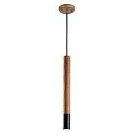 Светильник подвесной Pendenti 2015-1P Favourite коричневый 1 лампа, основание коричневое в стиле современный трубочки