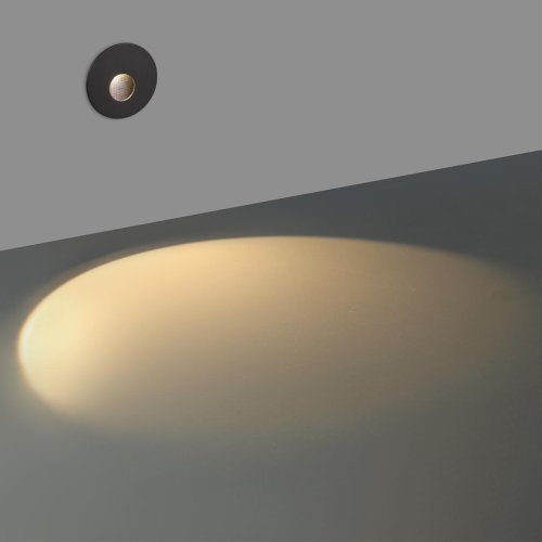 Светильник точечный LED Escala 7165/3WL Odeon Light чёрный на 1 лампу, основание чёрное в стиле классический современный подсветка для лестниц и ступеней фото 4