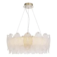 Люстра подвесная LED Lightsome SL6135.213.01 ST-Luce янтарная прозрачная на 1 лампу, основание золотое в стиле арт-деко 