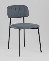 Стул Майло рогожка серо-синий УТ000040136 Stool Group, синий/рогожка, ножки/металл/чёрный, размеры - *****