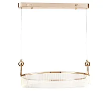 Люстра подвесная LED Риваль 08045-80,37 Kink Light прозрачная на 1 лампа, основание золотое в стиле хай-тек современный кольца