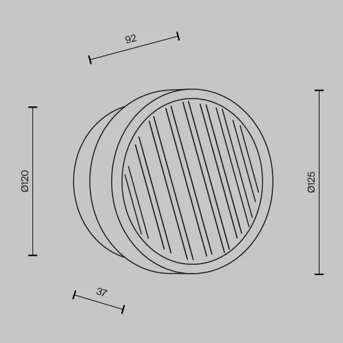 Бра LED MOD493WL-L6BSK1 Olo Maytoni янтарный на 1 лампу, основание латунь в стиле современный минимализм фото 4