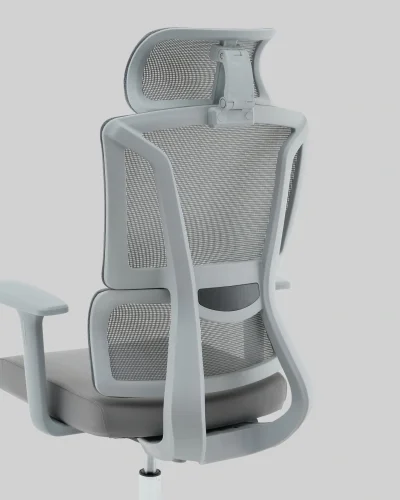 Кресло офисное TopChairs Forward, серый УТ000041377 Stool Group, серый/ткань сетка, ножки/металл/хром, размеры - ***** фото 6