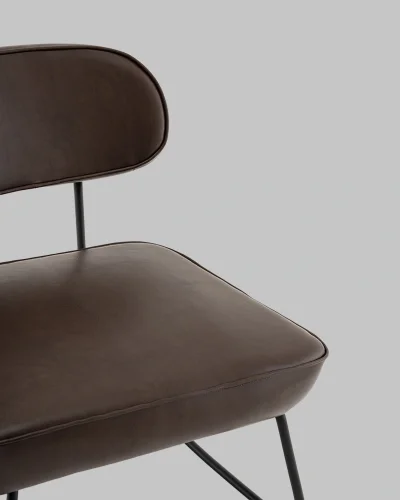 Кресло Kate new ткань экокожа коричневый УТ000041266 Stool Group, коричневый/экокожа, ножки/металл/чёрный, размеры - *740****мм фото 6