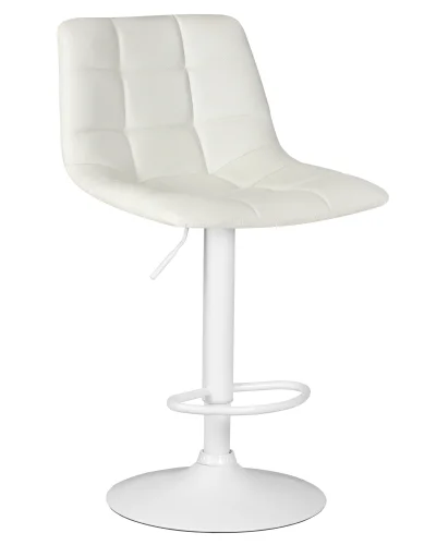 Стул барный набор 2 шт. SET-2 5017_WhiteBase-LM TAILOR WHITE, цвет сиденья белый, цвет основания белый Dobrin, /экокожа, ножки/металл/белый, размеры - 920*1130***470*490 фото 2