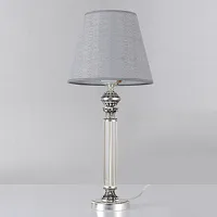 Настольная лампа Rivoli OML-64204-01 Omnilux серая 1 лампа, основание серебряное металл в стиле классический 