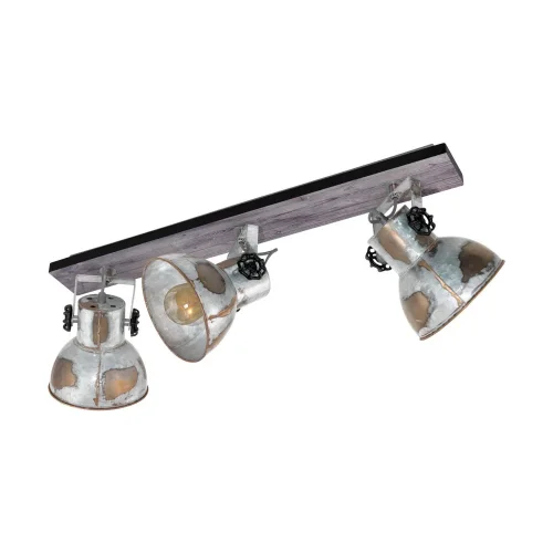 Спот с 3 лампами лофт Barnstaple 49652 Eglo серый E27 в стиле лофт 