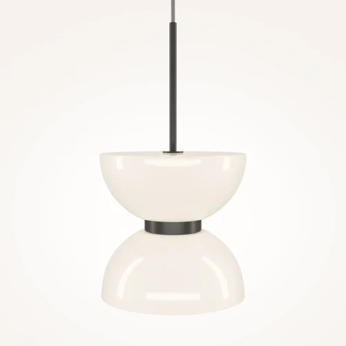 Светильник подвесной LED Kyoto MOD178PL-L11B3K Maytoni белый на 1 лампу, основание чёрное в стиле современный арт-деко фото 2