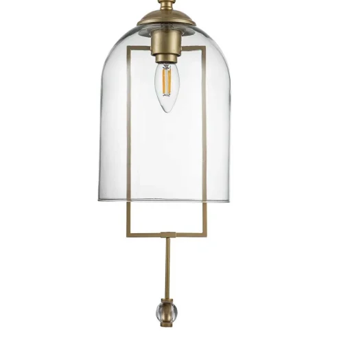 Светильник подвесной Alta V000394 Indigo прозрачный 1 лампа, основание золотое в стиле современный  фото 3