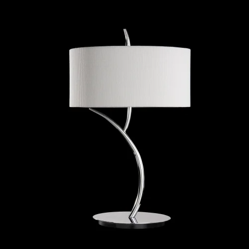 Настольная лампа EVE CROMO - P. CREMA 1137 Mantra белая 2 лампы, основание хром металл в стиле современный  фото 3