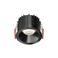 Светильник точечный LED Alfa LED DL043-01-15W4K-RD-B-1 Maytoni чёрный на 1 лампу, основание чёрное в стиле современный хай-тек круглый