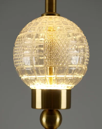 Светильник подвесной LED Candle V10916-PL Moderli прозрачный 1 лампа, основание бронзовое в стиле современный выдувное фото 5