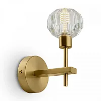 Бра Grace FR5114WL-01BZ Freya прозрачный 1 лампа, основание золотое в стиле классический 