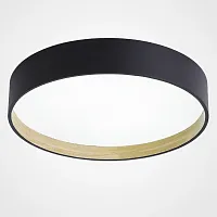 Светильник потолочный NETTY D50 Black 224022-23 ImperiumLoft белый на 1 лампу, основание чёрное в стиле современный скандинавский минимализм 