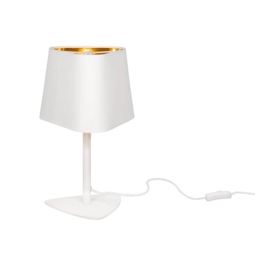 Настольная лампа LOFT1163T-WH LOFT IT белая золотая 1 лампа, основание белое металл в стиле современный арт-деко 