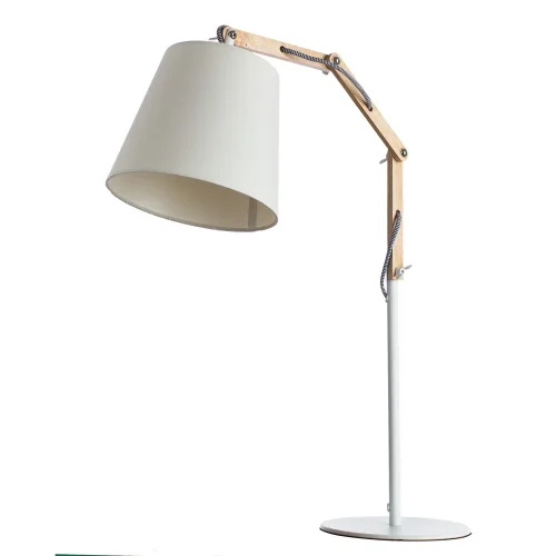Настольная лампа PINOCCIO A5700LT-1WH Arte Lamp белая 1 лампа, основание белое мдф металл в стиле современный 