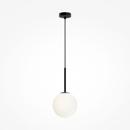 Светильник подвесной Basic form MOD321PL-01B1 Maytoni белый 1 лампа, основание чёрное в стиле модерн шар фото 3