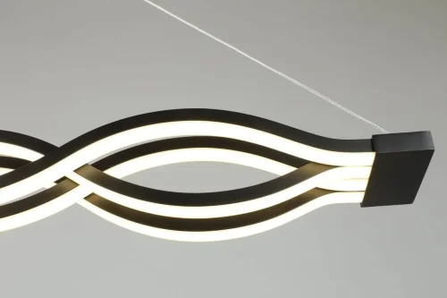 Люстра подвесная LED Grassington OML-47013-72 Omnilux белая на 1 лампа, основание чёрное в стиле хай-тек  фото 2