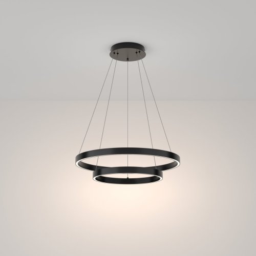 Светильник подвесной LED Rim MOD058PL-L55BK Maytoni чёрный 1 лампа, основание чёрное в стиле современный хай-тек минимализм кольца фото 4