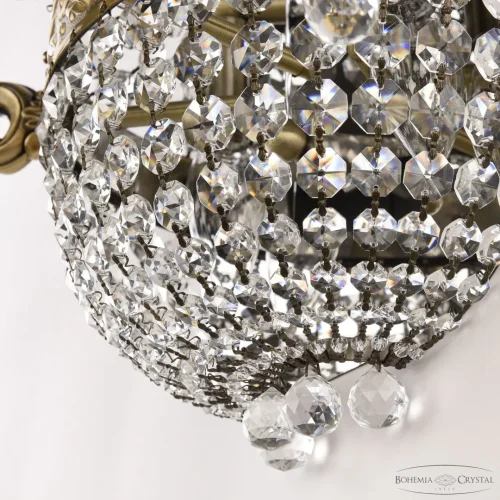 Бра 2228H201B/3/47IV FP Bohemia Ivele Crystal без плафона на 5 ламп, основание бронзовое в стиле классический balls фото 5