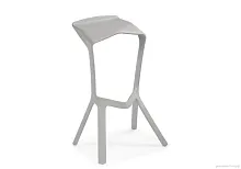 Барный стул Mega grey 15698 Woodville, серый/, ножки/пластик/серый, размеры - ****500*430