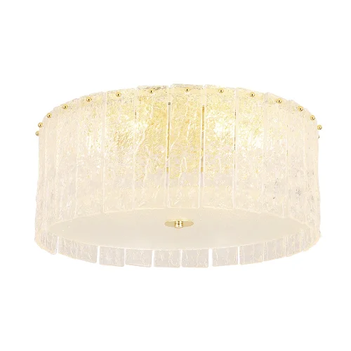 Люстра потолочная OVIEDO PL6 Crystal Lux прозрачная на 6 ламп, основание золотое в стиле классический  фото 2