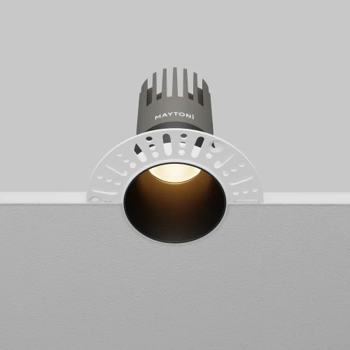 Светильник точечный LED Dip DL120-10W-3K-TRS-B Maytoni чёрный на 1 лампу, основание чёрное в стиле современный хай-тек круглый для затирки фото 6