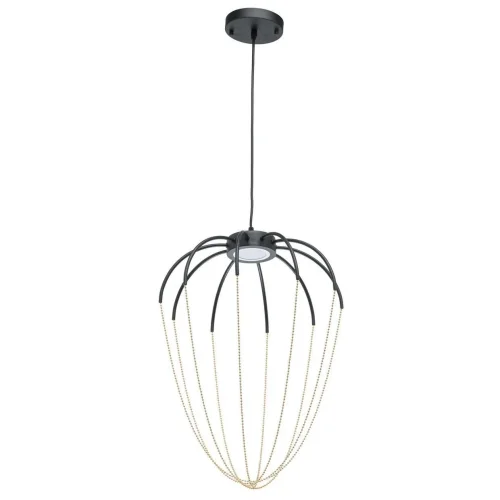 Светильник подвесной LED Стелла 412010501 DeMarkt золотой на 1 лампу, основание чёрное в стиле классический хай-тек 