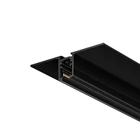 Шинопровод встраиваемый под ГКЛ 9,5 мм 1 м Magnetic track system Levity TRX184-121B Maytoni чёрный в стиле хай-тек современный для светильников серии Magnetic track system Levity встраиваемый шинопровод levity магнитная