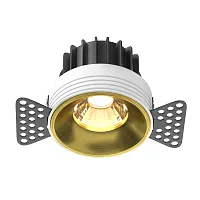 Светильник точечный LED Round DL058-12W3K-TRS-BS Maytoni латунь на 1 лампу, основание латунь в стиле современный для затирки