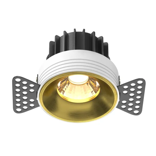 Светильник точечный LED Round DL058-12W3K-TRS-BS Maytoni латунь на 1 лампу, основание латунь в стиле современный для затирки