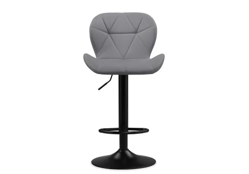 Барный стул Trio light gray / black 15730 Woodville, серый/экокожа, ножки/металл/чёрный, размеры - *1060***480*520 фото 2