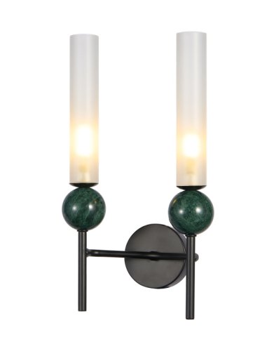 Бра Illis V11794-2W Moderli белый на 2 лампы, основание зелёное чёрное в стиле современный арт-деко фото 2 Бра Illis V11794-2W Moderli белый на 2 лампы, основание зелёное чёрное в стиле современный арт-деко фото 2