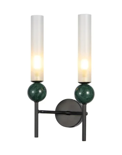 Бра Illis V11794-2W Moderli белый на 2 лампы, основание зелёное чёрное в стиле современный арт-деко фото 2 Бра Illis V11794-2W Moderli белый на 2 лампы, основание зелёное чёрное в стиле современный арт-деко фото 2