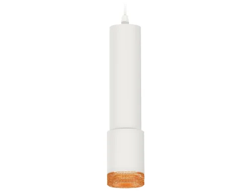 Светильник подвесной XP7421005 Ambrella light коричневый белый 1 лампа, основание белое в стиле модерн хай-тек трубочки