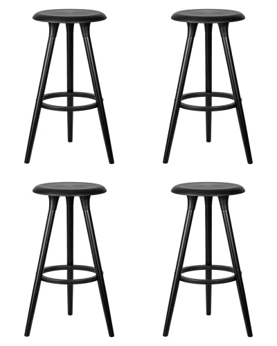Набор 4 шт Стул барный DOBRIN ROYCE BLACK (чёрный (B-03)) чёрный (B-03) Dobrin, /, ножки/дерево/, размеры - *770****