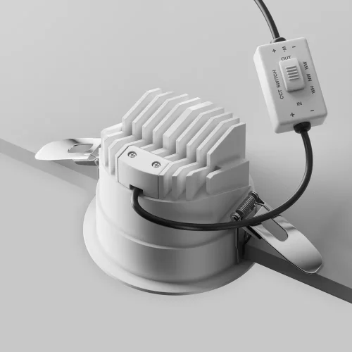 Светильник точечный LED Parete DL100-12W2.7-3-4K-RD-W Maytoni белый на 1 лампу, основание белое в стиле современный хай-тек круглый фото 4