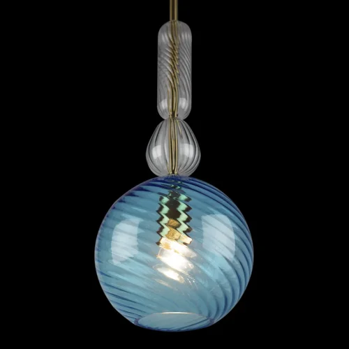 Светильник подвесной Candy 10037A LOFT IT голубой 1 лампа, основание золотое в стиле современный арт-деко выдувное фото 6