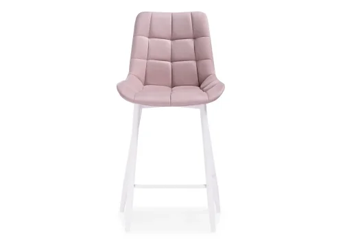 Полубарный стул Алст К розовый / белый 502122 Woodville, розовый/велюр, ножки/металл/белый, размеры - ****500*560 фото 2