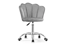 Компьютерное кресло Bud grey 15301 Woodville, серый/велюр, ножки/металл/хром, размеры - *850***550*470