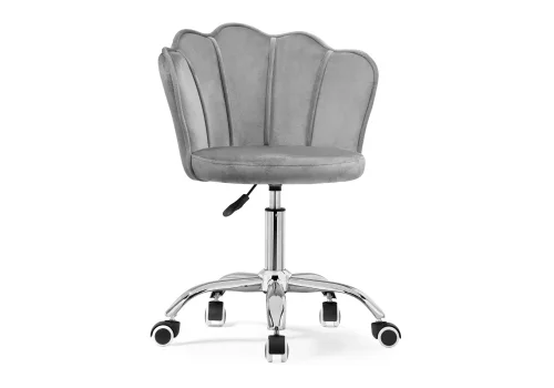 Компьютерное кресло Bud grey 15301 Woodville, серый/велюр, ножки/металл/хром, размеры - *850***550*470