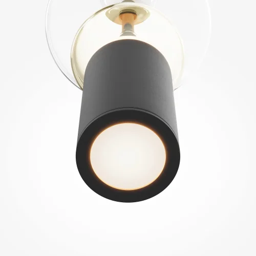 Светильник подвесной Monochrome MOD071PL-L8B3K3 Maytoni прозрачный чёрный 1 лампа, основание чёрное в стиле современный арт-деко выдувное фото 2