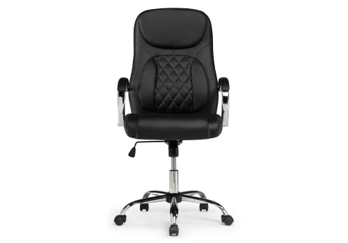 Компьютерное кресло Tron black 15518 Woodville, чёрный/искусственная кожа, ножки/металл/хром, размеры - *1210***610*700 фото 3