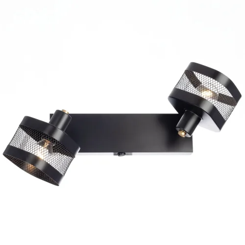 Бра с выключателем Хаген CL531525 Citilux чёрный на 2 лампы, основание чёрное в стиле современный лофт  фото 4